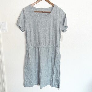 Amazon Essentials Gray Short Sleeve 100% Cotton Summer Dress
